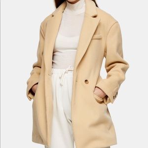 NWT ✨TOPSHOP - Buttermilk Oversized Dad Coat